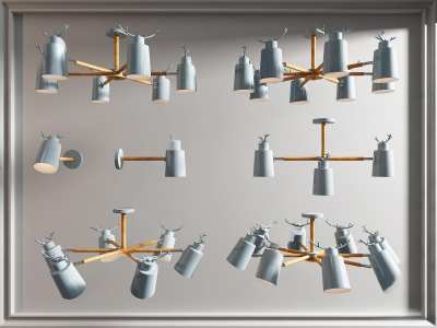 北欧吊灯3D模型下载